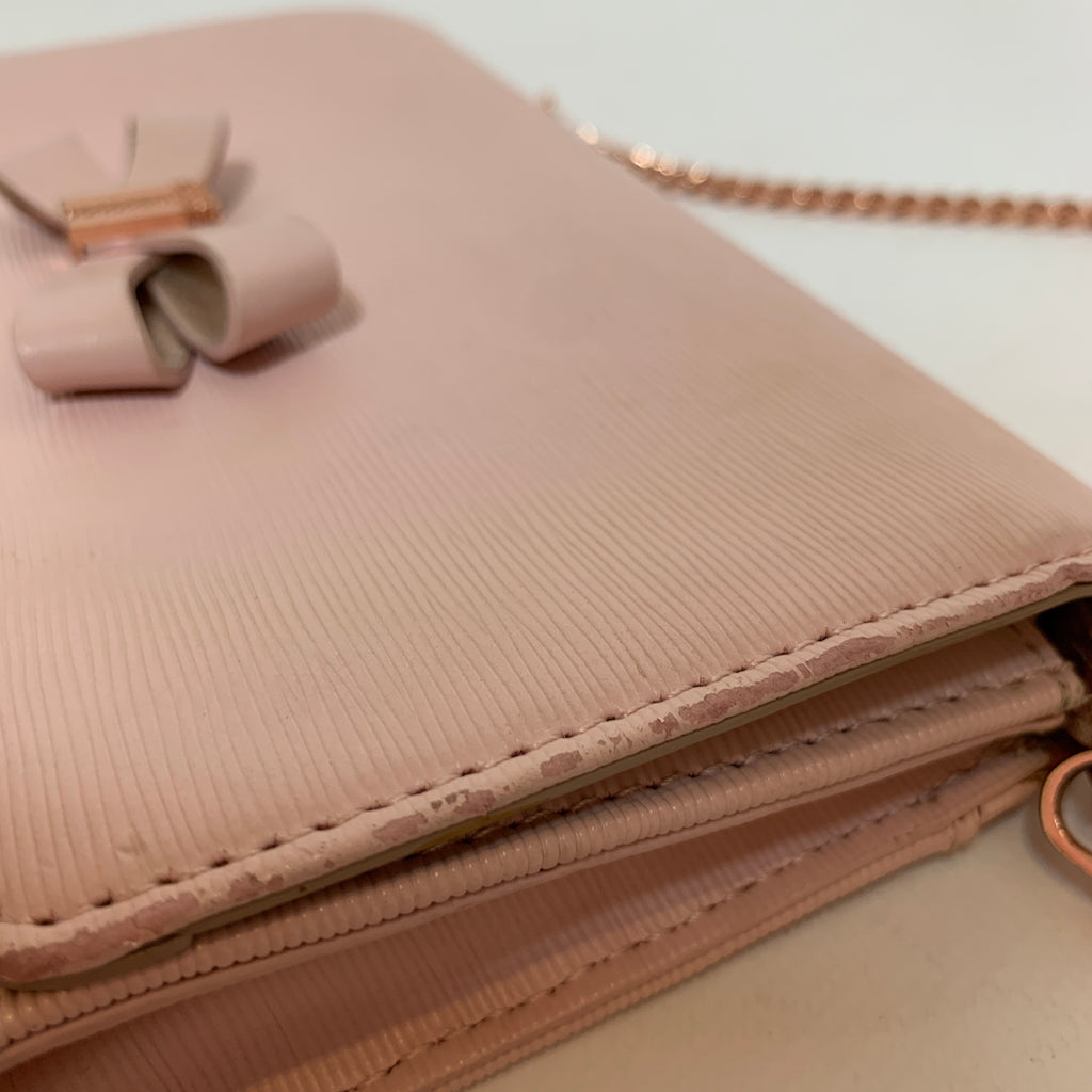 Ted Baker Light Pink Leather Cross Body Bag | Pre Loved |