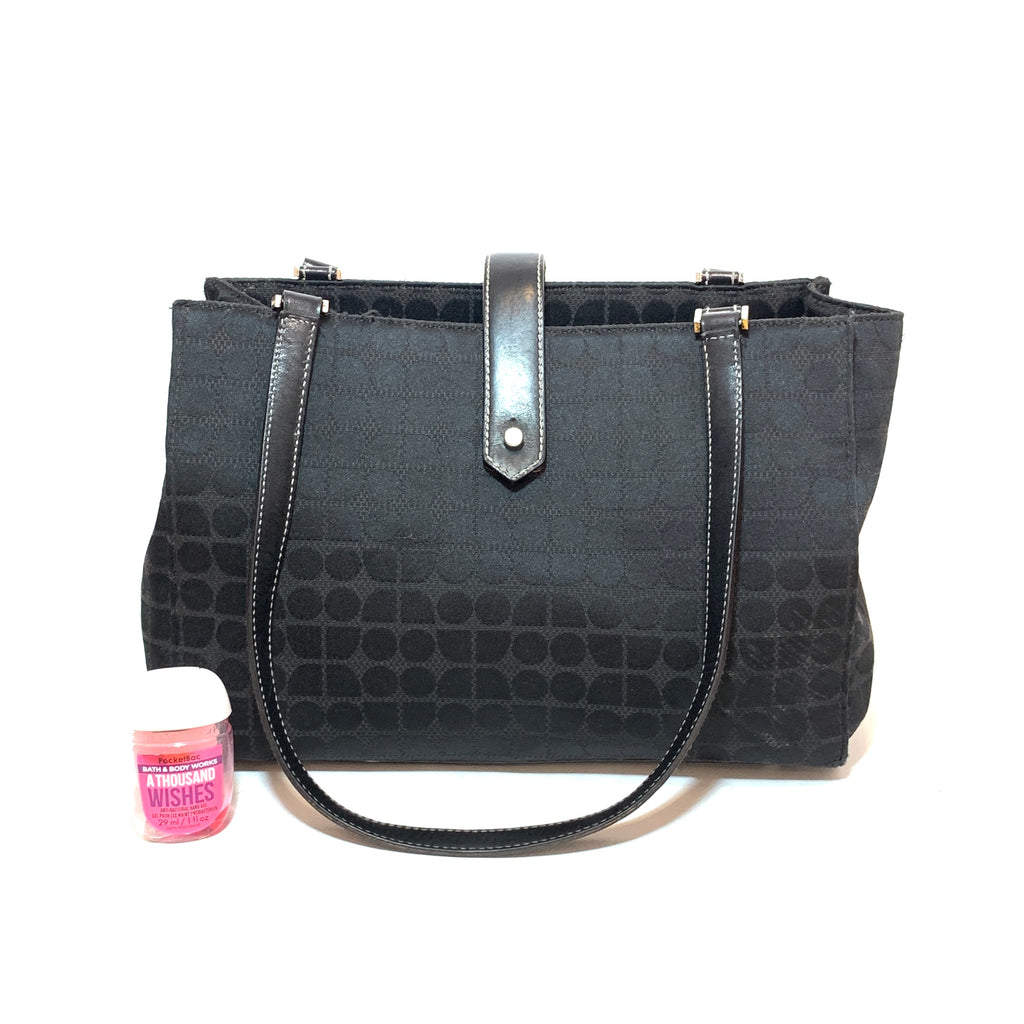 Kate Spade Black Canvas Vintage Tote | Pre Loved |