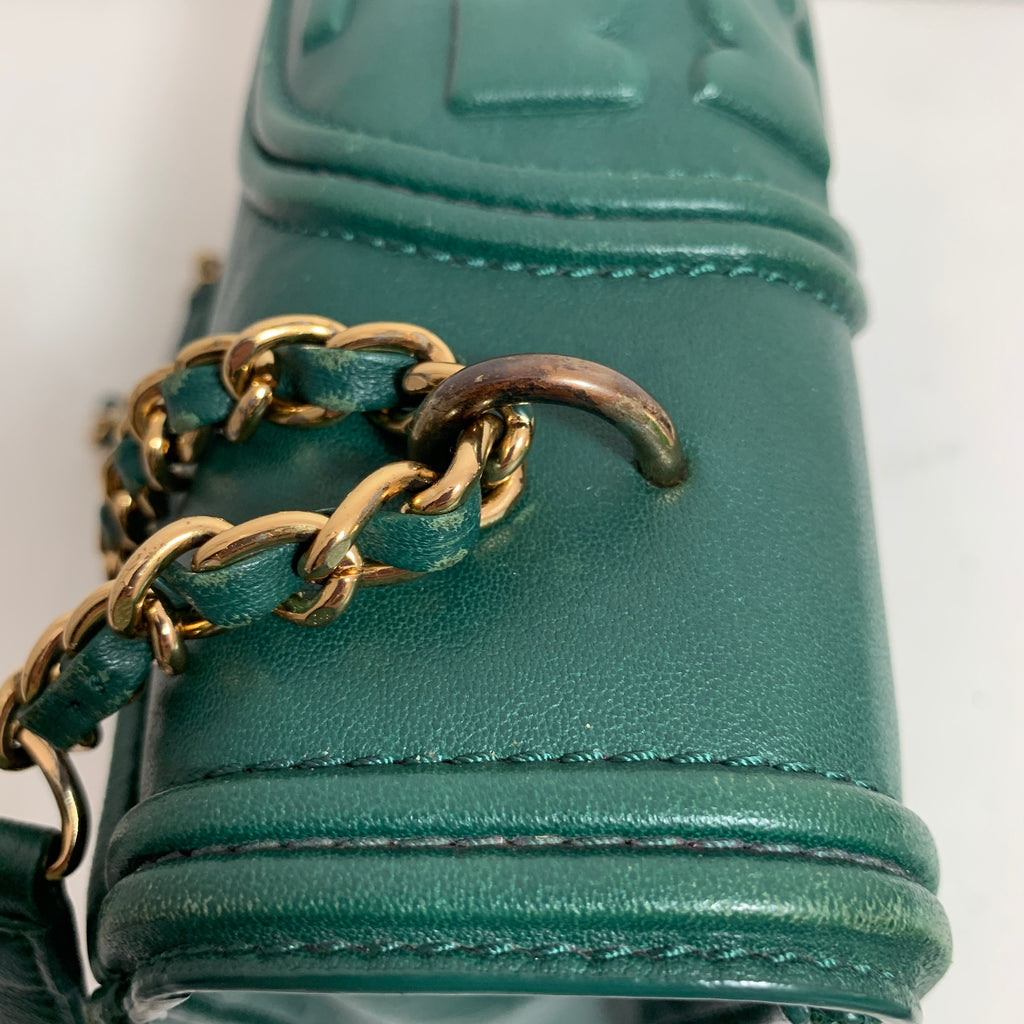 Tory Burch Green 'Fleming' Small Shoulder Bag | Pre Loved |