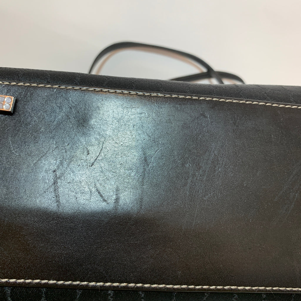 Kate Spade Black Canvas Vintage Tote | Pre Loved |
