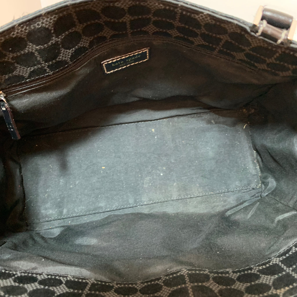 Kate Spade Black Canvas Vintage Tote | Pre Loved |