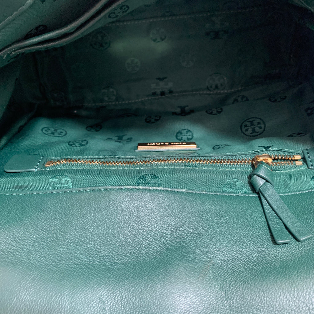 Tory Burch Green 'Fleming' Small Shoulder Bag | Pre Loved |