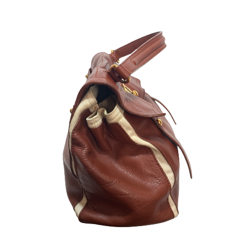 Saint Laurent Tan Leather Vintage Tote | Pre Loved |