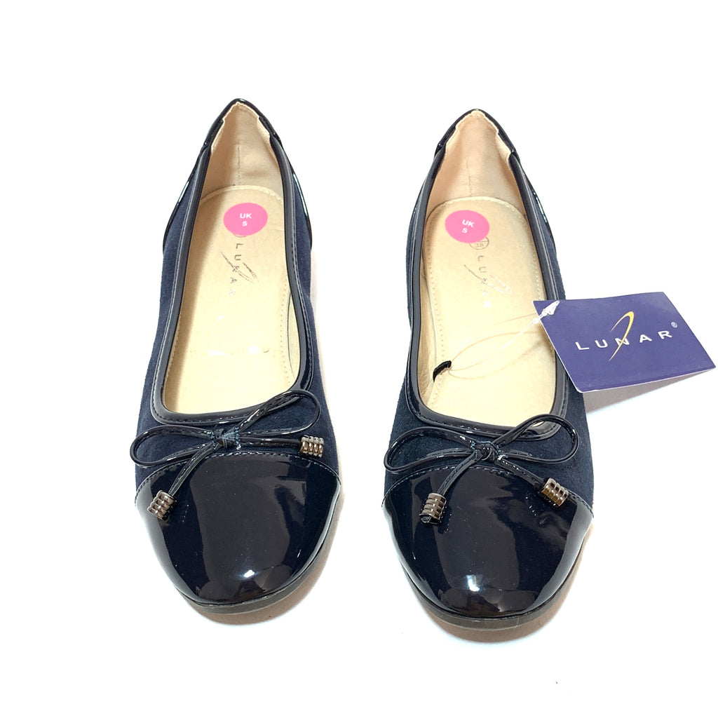 Lunar Navy & Black Ballet Flats | Brand New |