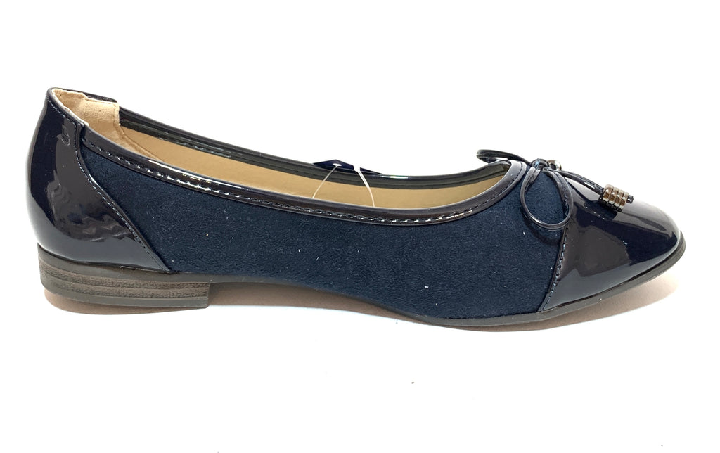 Lunar Navy & Black Ballet Flats | Brand New |
