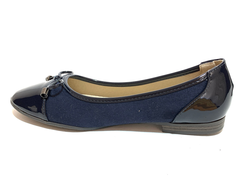 Lunar Navy & Black Ballet Flats | Brand New |