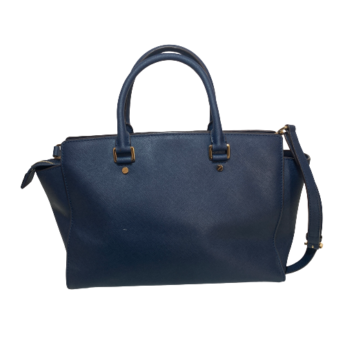 Michael Kors Navy Leather 'Selma' Medium Satchel | Pre Loved |