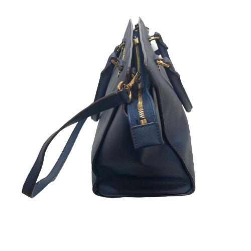 Michael Kors Navy Leather 'Selma' Medium Satchel | Pre Loved |