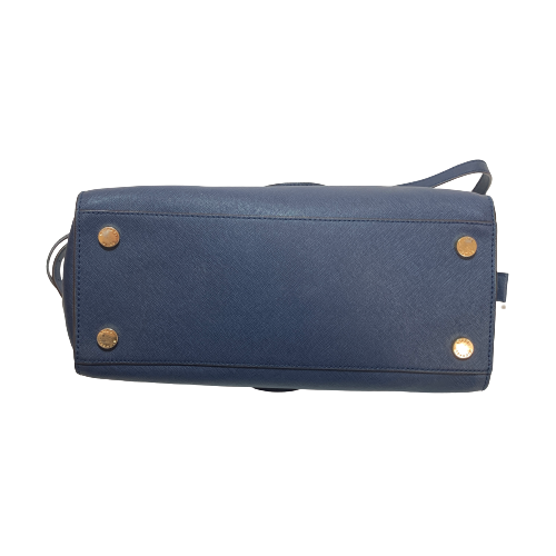 Michael Kors Navy Leather 'Selma' Medium Satchel | Pre Loved |