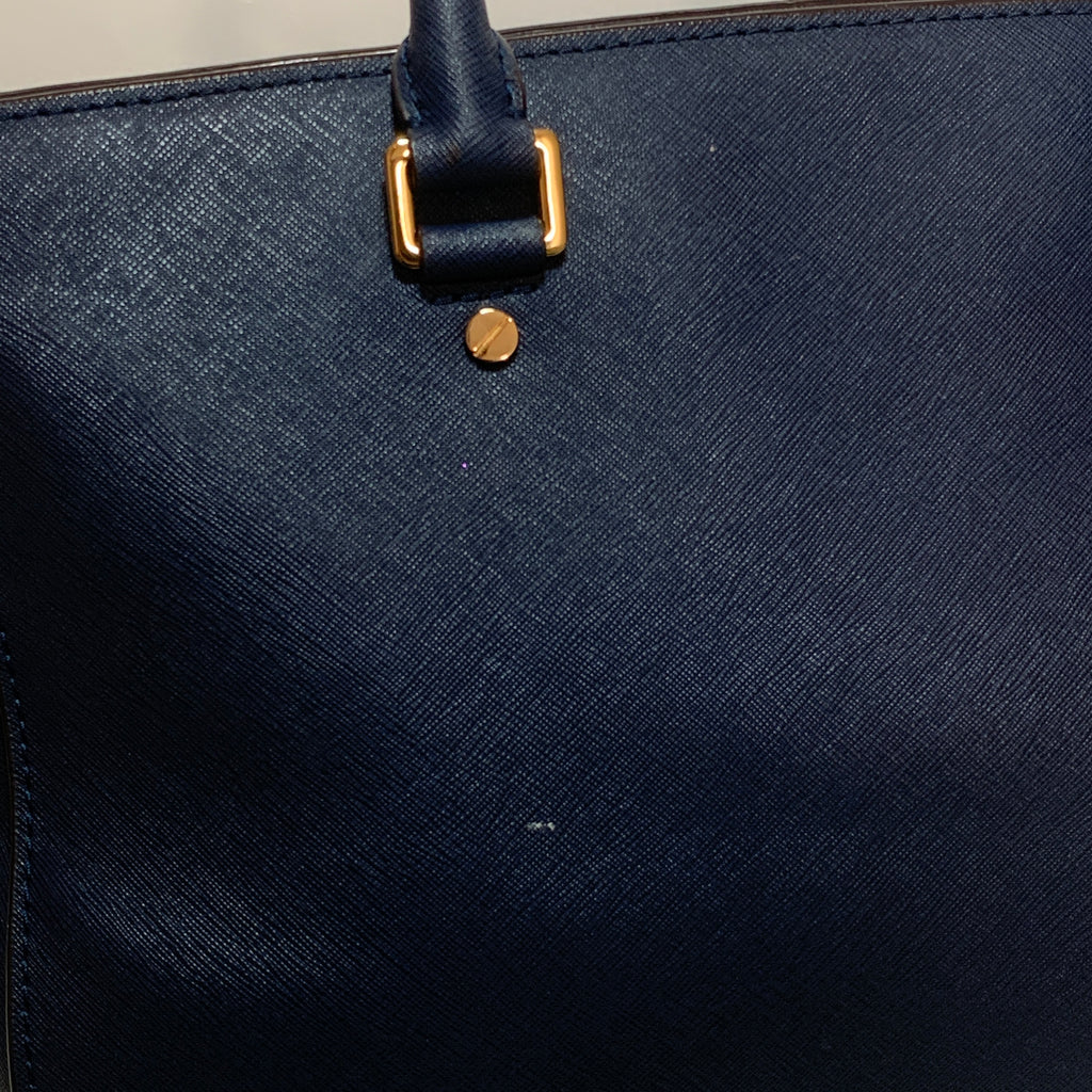 Michael Kors Navy Leather 'Selma' Medium Satchel | Pre Loved |