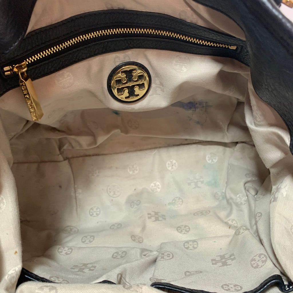 Tory Burch Black Leather 'Amanda' Shoulder Bag | Pre Loved |