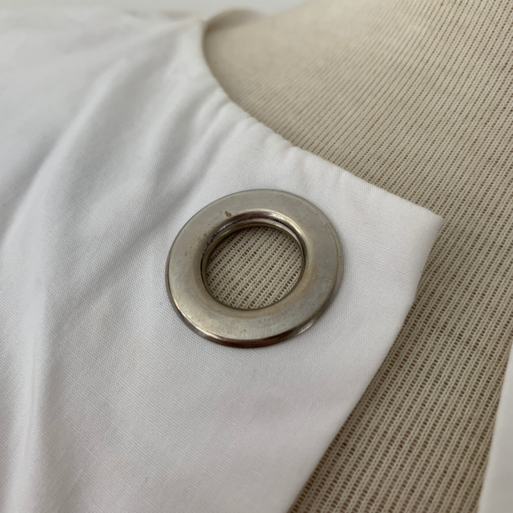 Mango White Shirt with Silver Eyelets | Brand New |