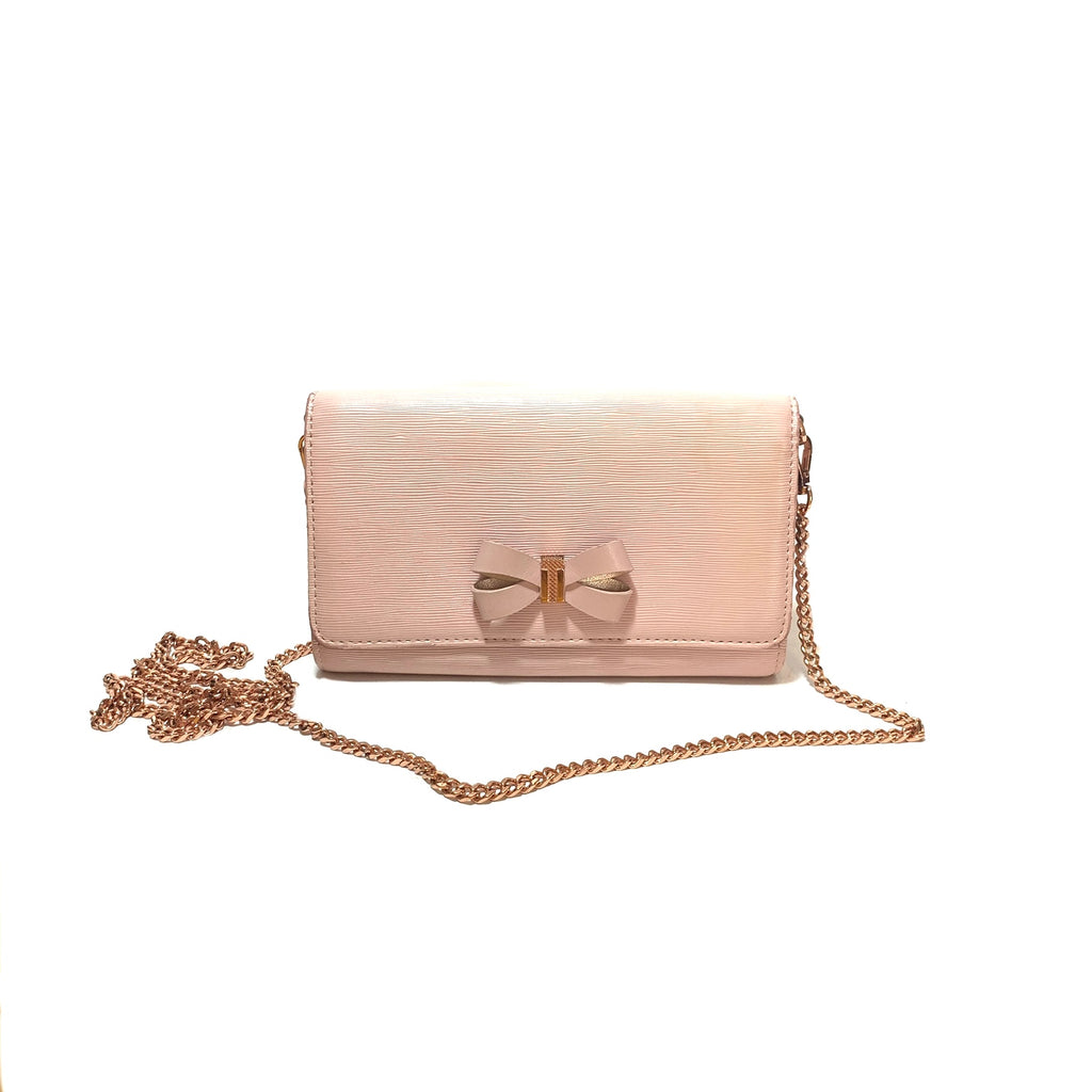 Ted Baker Light Pink Leather Cross Body Bag | Pre Loved |