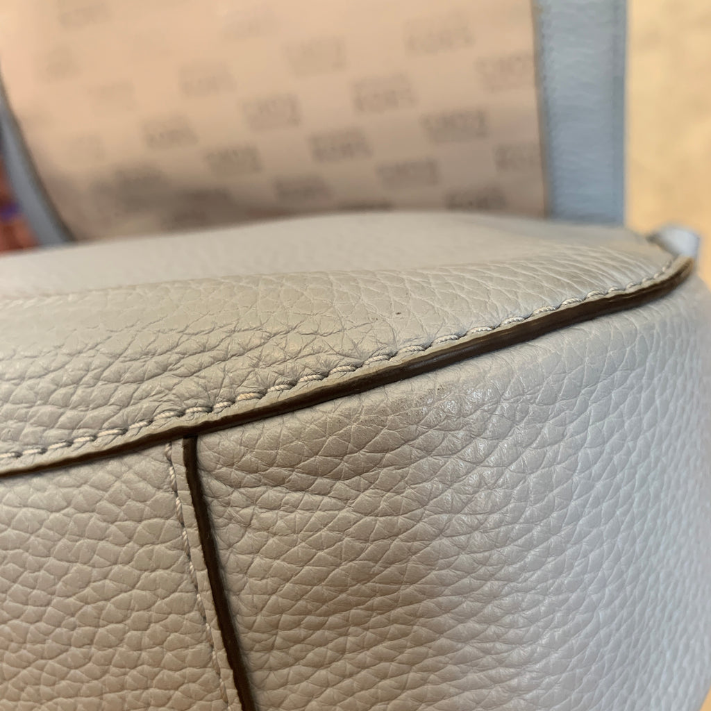 Michael Kors Light Blue Pebbled Leather Saddle Bag | Gently Used |