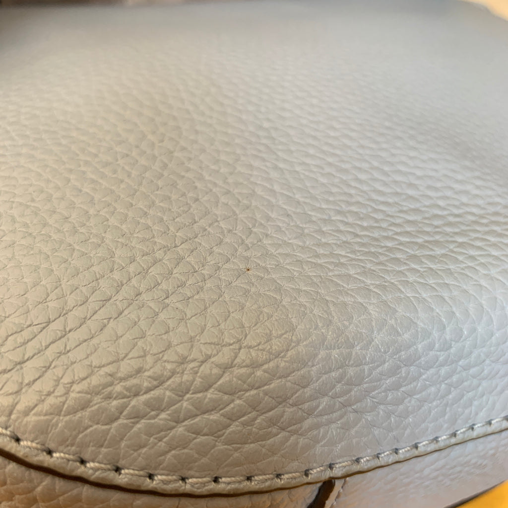 Michael Kors Light Blue Pebbled Leather Saddle Bag | Gently Used |