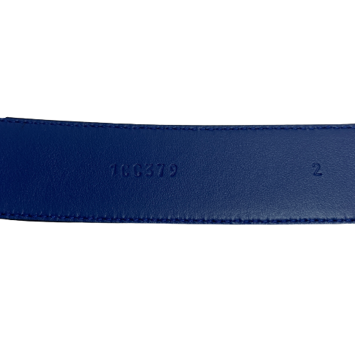 Prada Black & Blue Leather 'Cinture' Leather Belt | Gently Used |