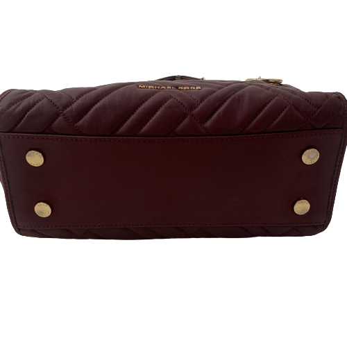 Michael Kors Maroon Quilted Leather Shoulder Bag | Pre loved |