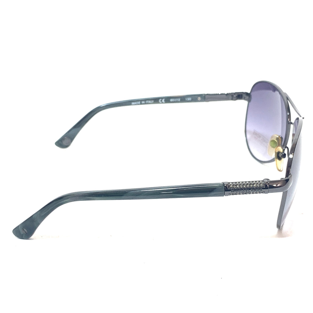 Michael Kors 'Claire' Black Metal Aviator Sunglasses | Like New |