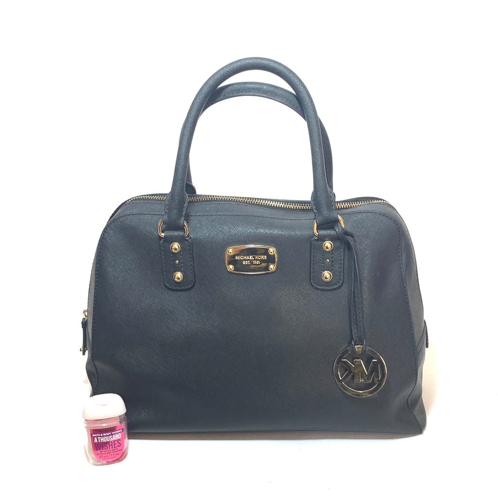 Michael Kors Black Leather Satchel | Pre Loved |