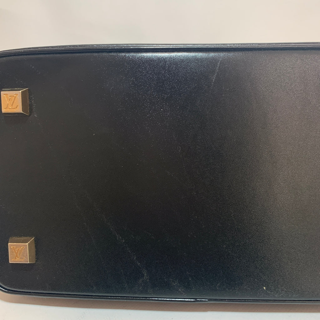 Louis Vuitton Black 'Suhali' Leather Lock It MM Bag | Gently Used |