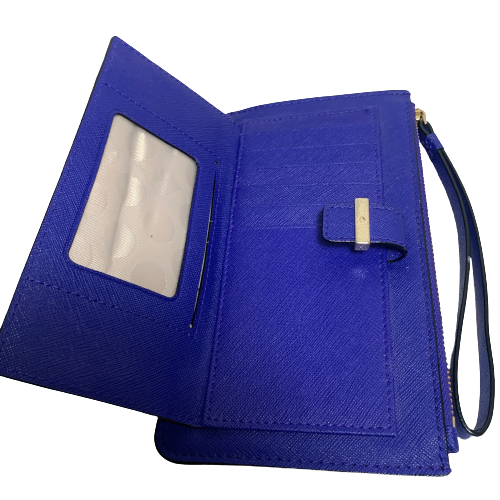 Kate Spade Blue Leather Flat Wallet | Gently Used |