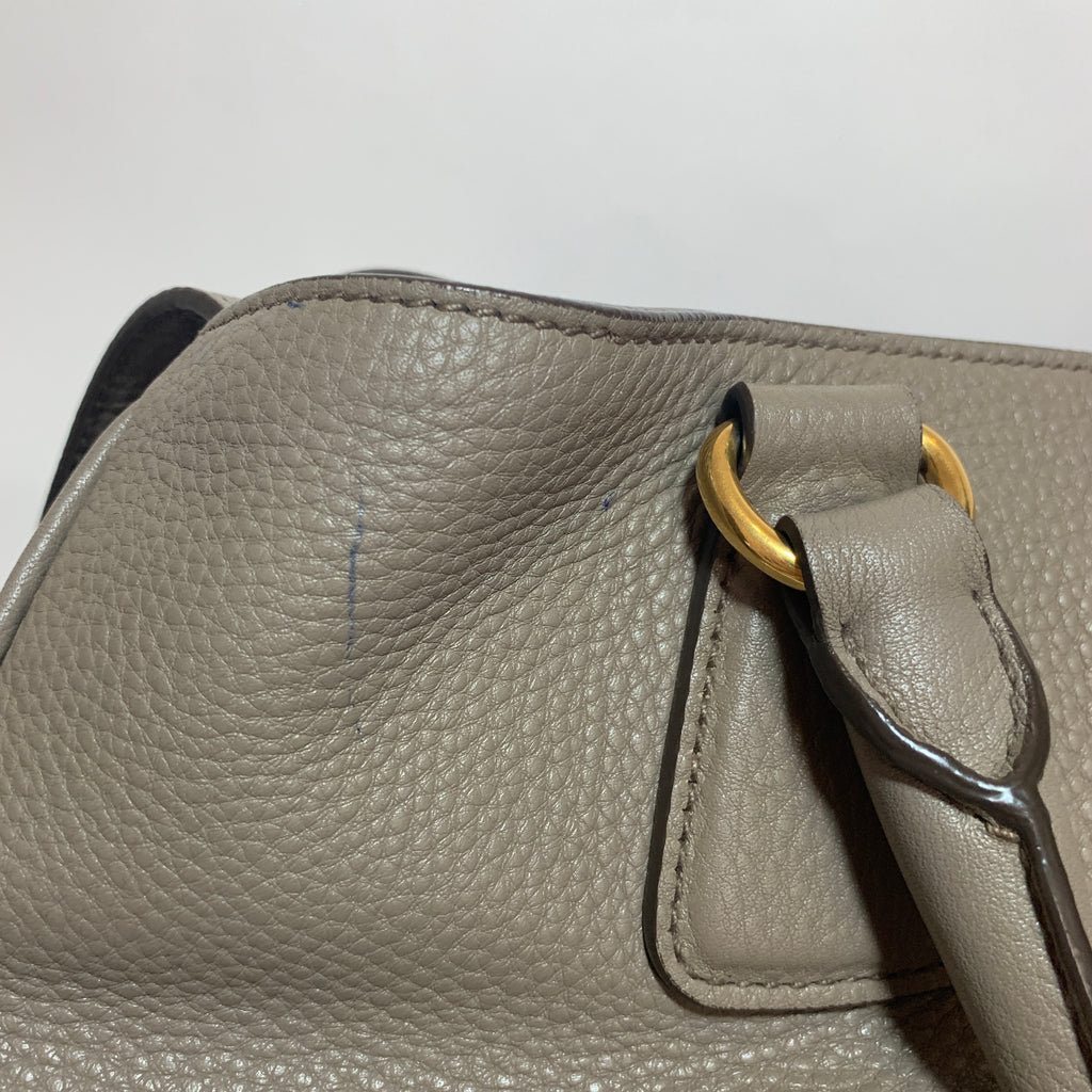 Prada Grey Pebbled Leather Tote | Pre Loved |