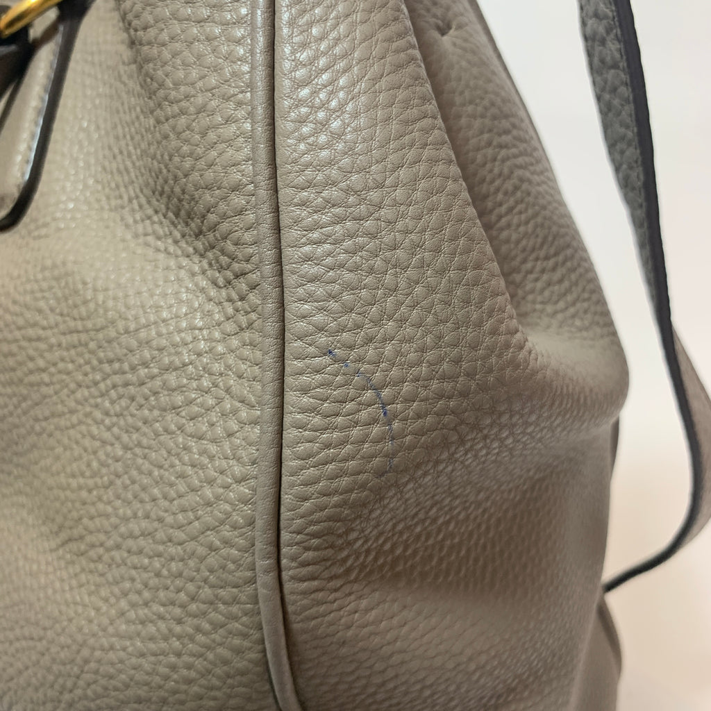 Prada Grey Pebbled Leather Tote | Pre Loved |