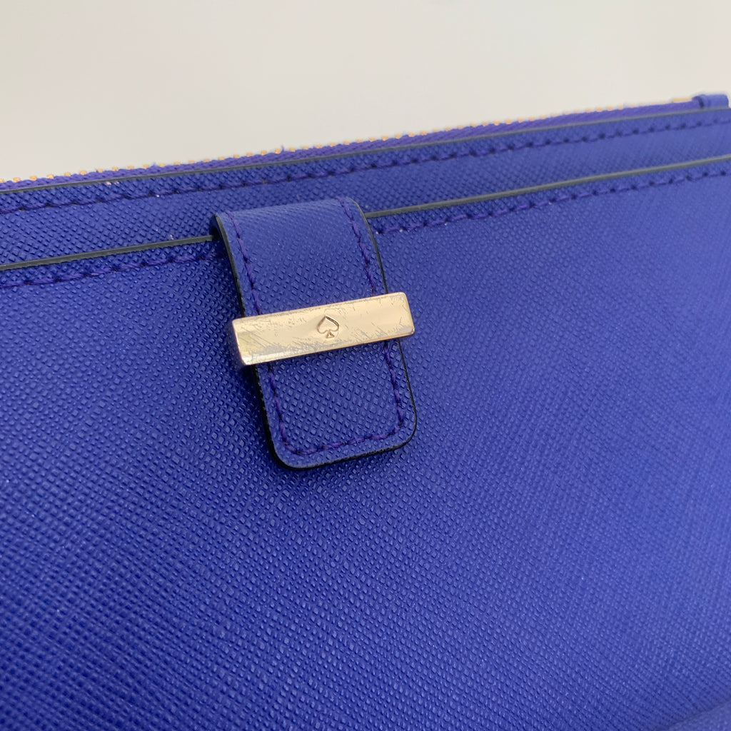 Kate Spade Blue Leather Flat Wallet | Gently Used |