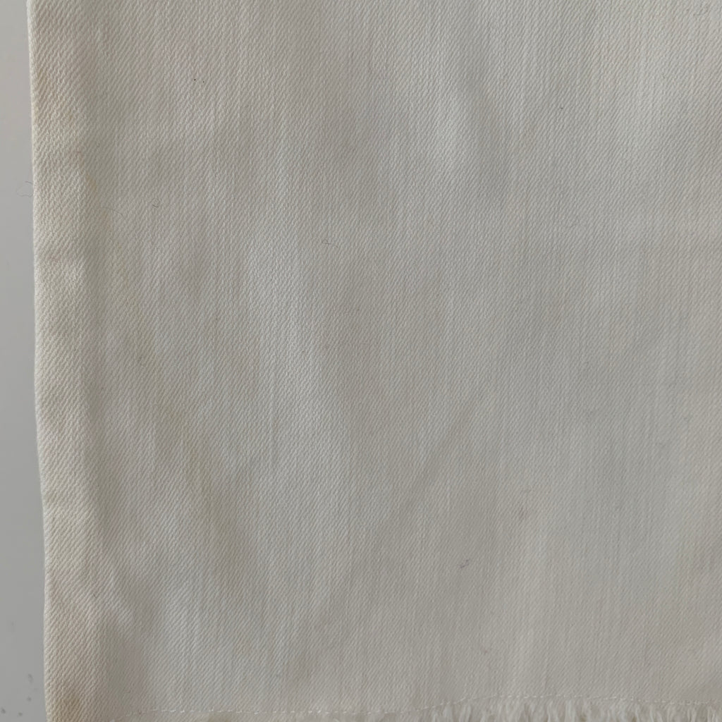 ZARA White Denim Cropped Fringe Jeans | Brand New |