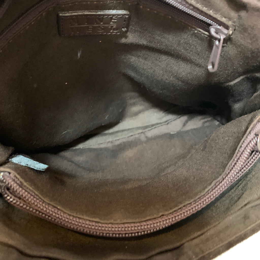 Nine West Suede Dark Brown Cross Body Bag | Pre Loved |