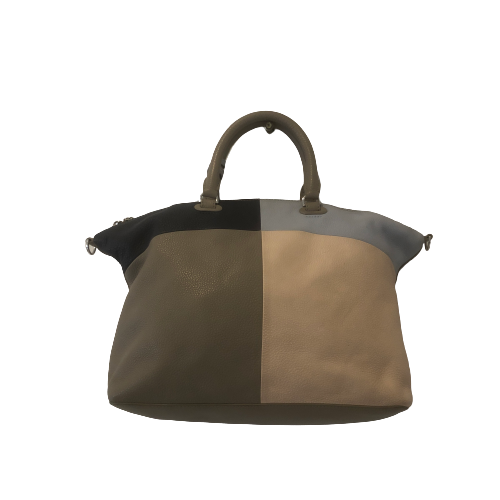 Tory Burch Patchwork Pebbled Leather Satchel | Pre Loved |