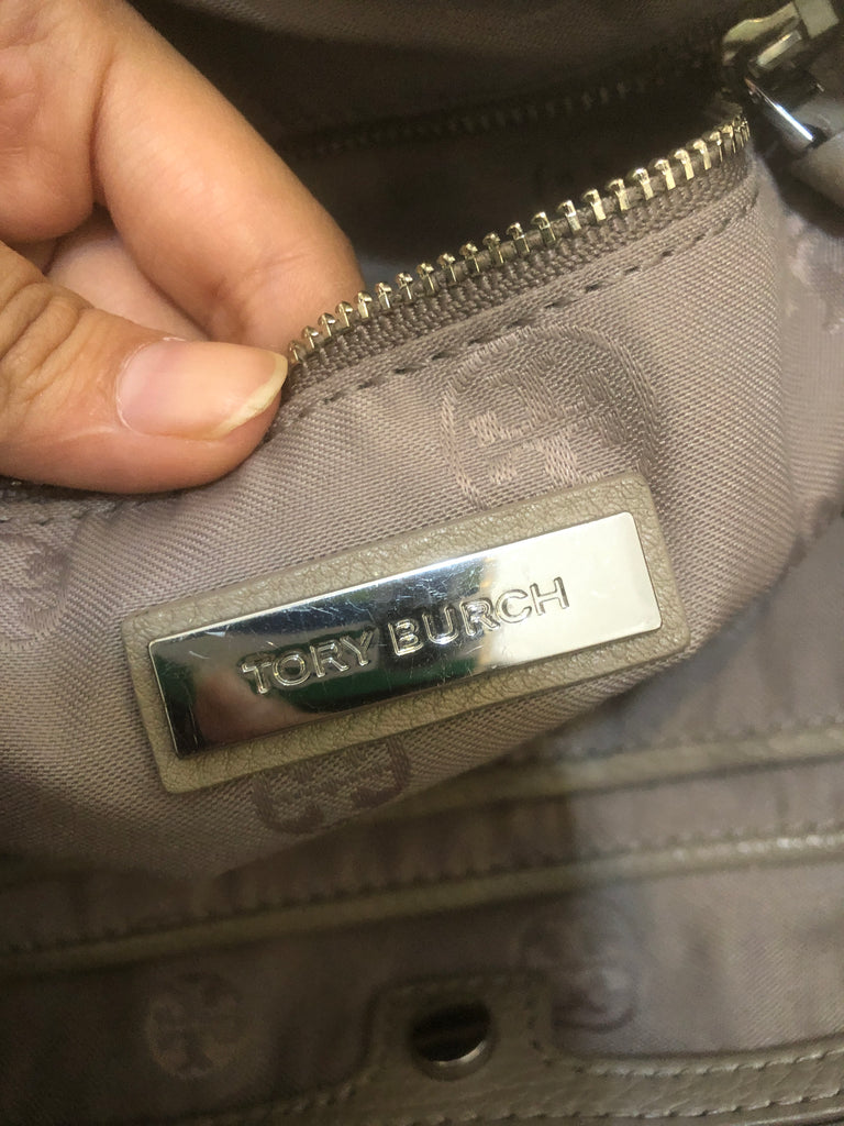 Tory Burch Patchwork Pebbled Leather Satchel | Pre Loved |