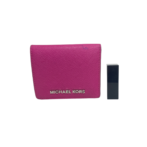 Michael Kors Fuschia Leather Small Flap Wallet | Pre Loved |