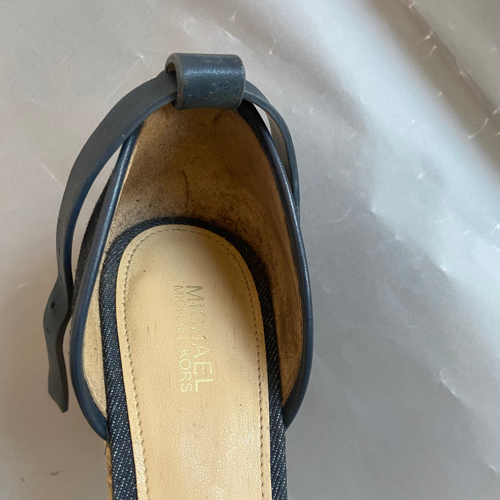 Michael Kors Denim and Jute Espadrille Wedges | Gently Used |