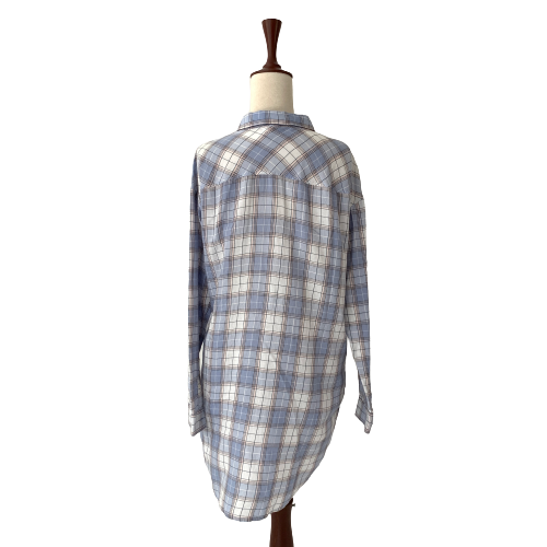 H&M Light Blue Checked Shirt | Pre Loved |