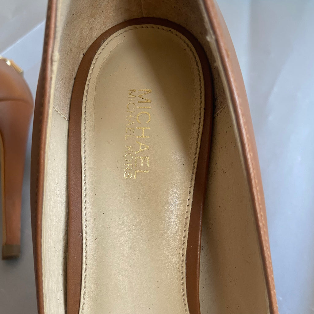 Michael Kors Tan Leather Heels | Pre Loved |