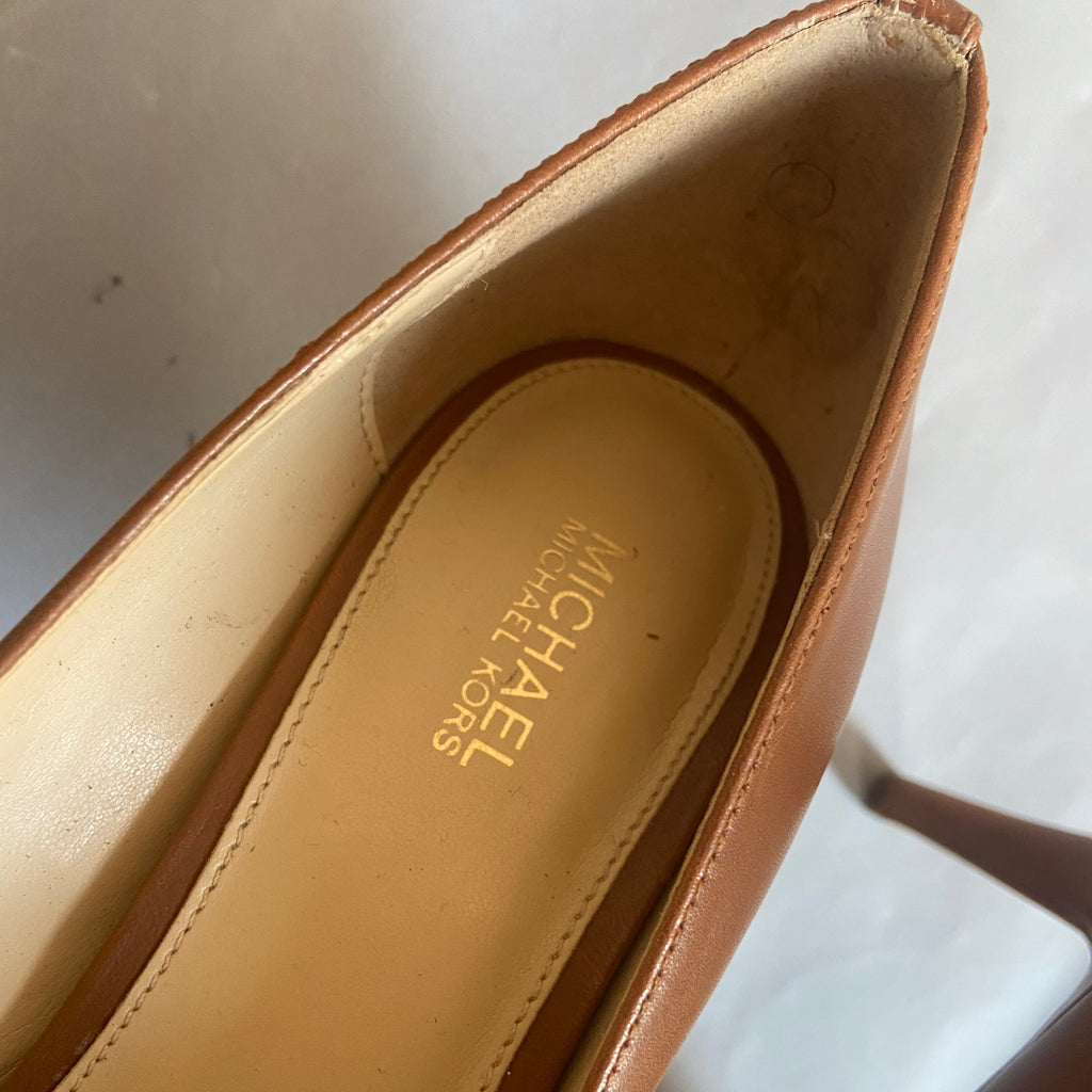 Michael Kors Tan Leather Heels | Pre Loved |