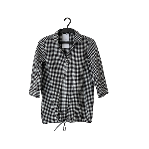 Mavi Black and White Checked Top