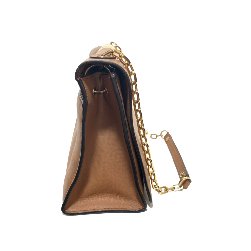 Tory Burch Tan & Cream Leather 'Robinson' Shoulder Bag | Pre Loved |