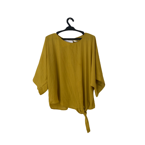 River Island Yellow Knot Top
