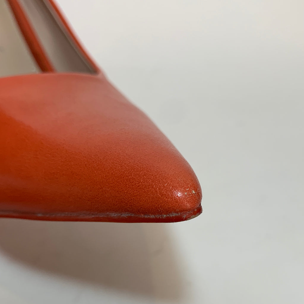 ZARA Orange Pointed Pumps | Gently Used |