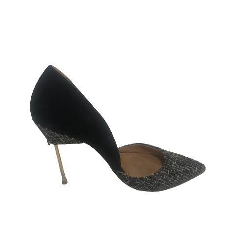 Kurt Geiger 'Bond' Black Fabric & Suede Pumps | Pre Loved |