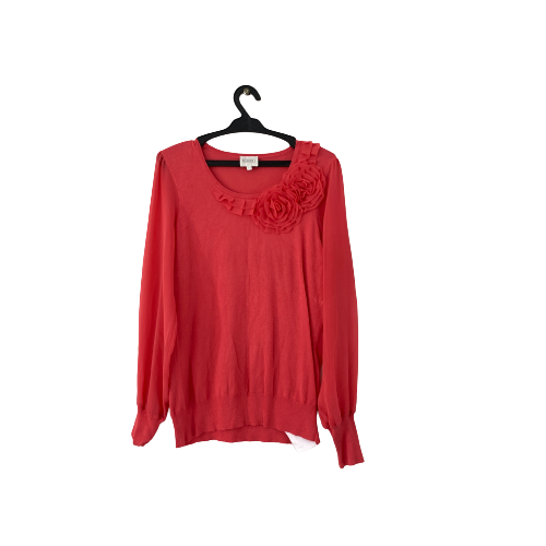 Kaiko Pink Sweater with Sheer Sleeves