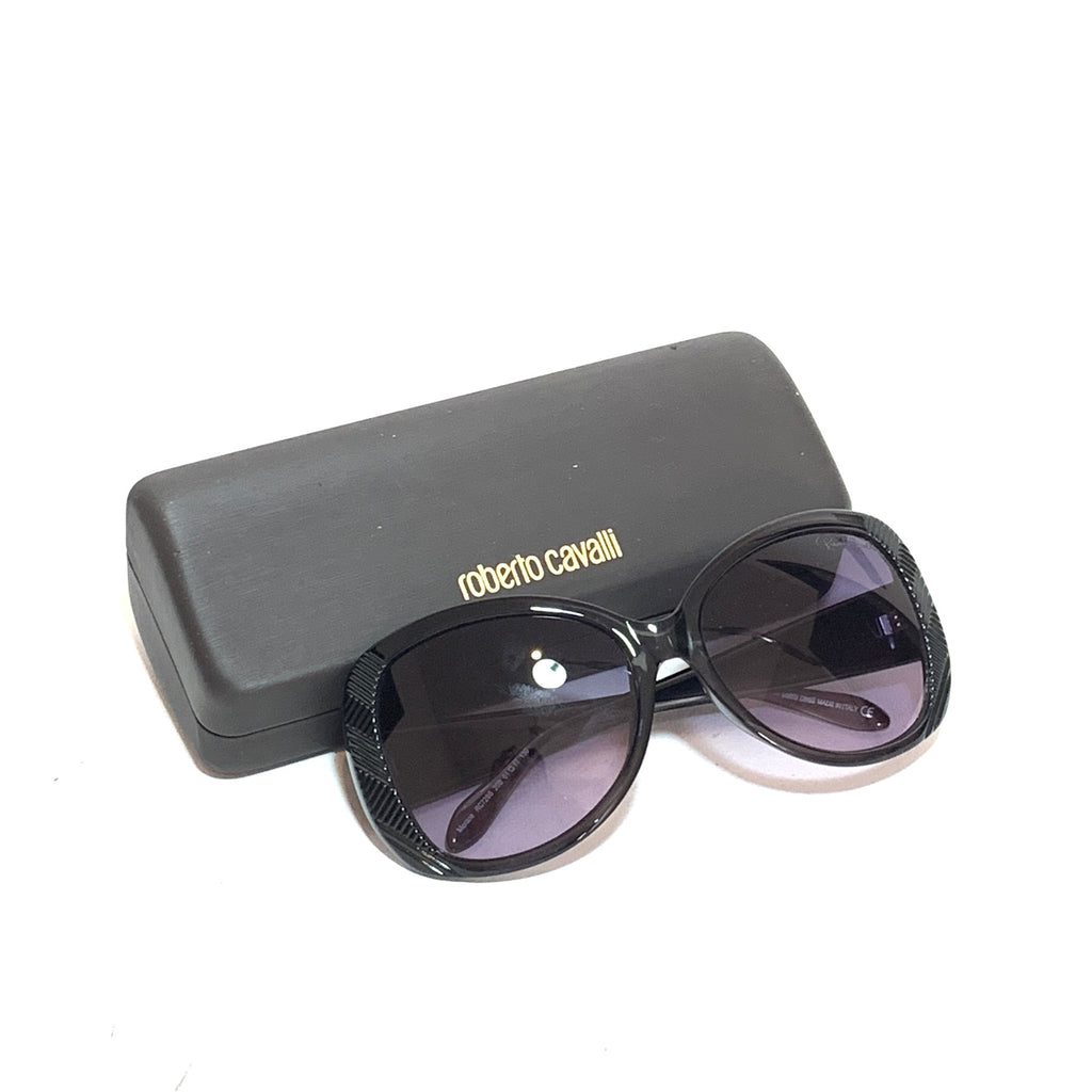 Roberto Cavalli RC728S Black Oversized Sunglasses | Like New |