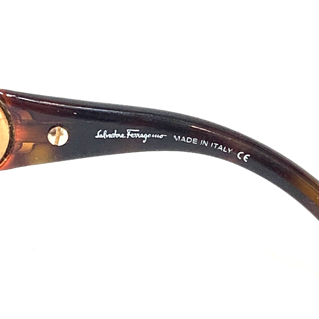 Salvatore Ferragamo 1141-B Rimless Brown Sunglasses | Gently Used |