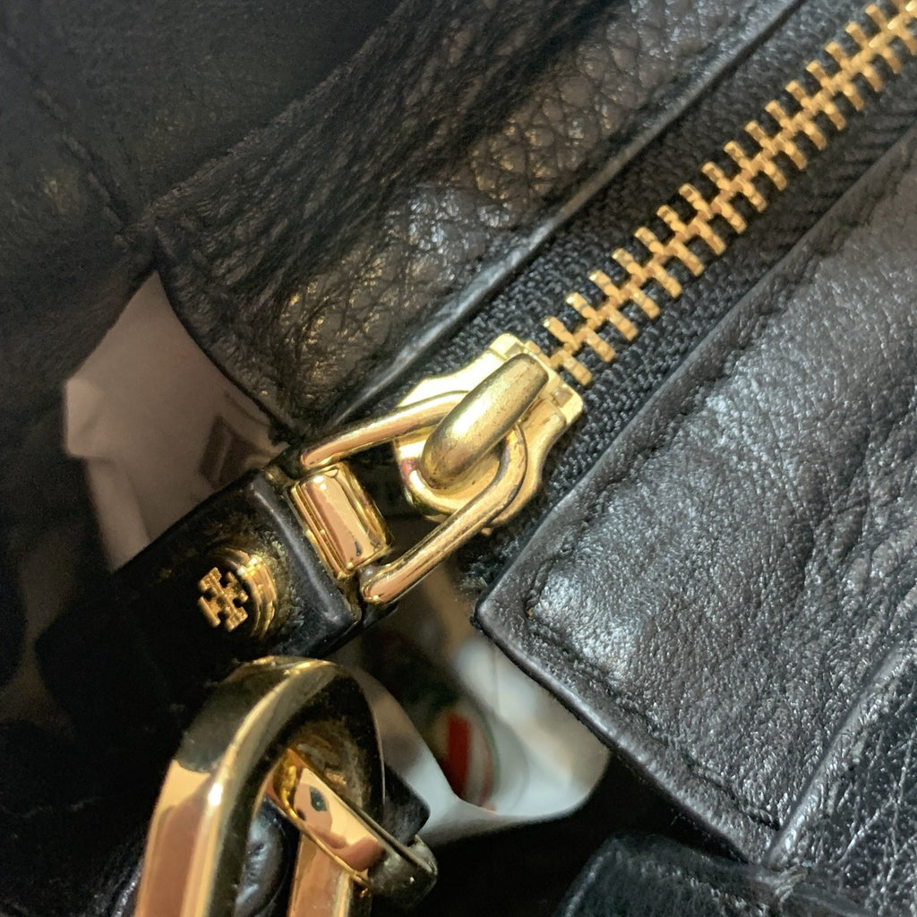 Tory Burch Black Leather 'Clara' Satchel | Gently Used |