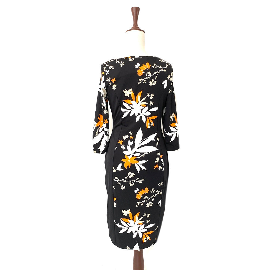 Marks & Spencer Black Printed Midi Dress | Brand New |