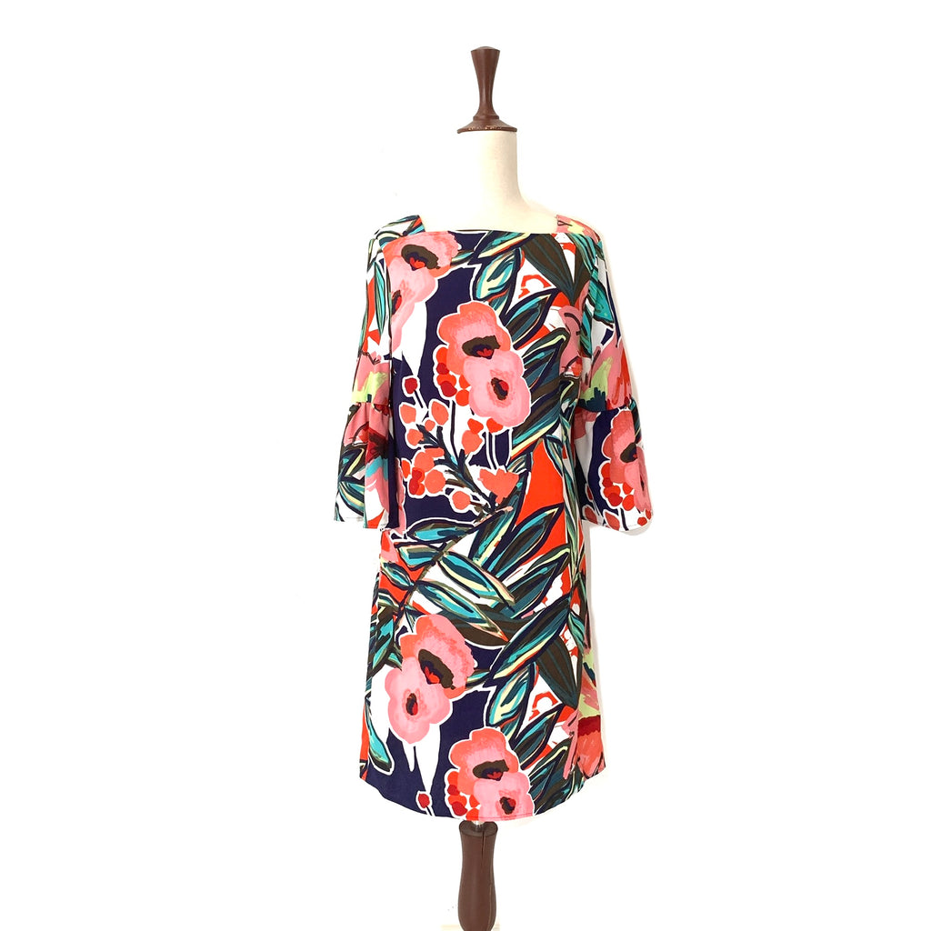Marks & Spencer Multi Coloured Printed Midi Dress | Brand New |