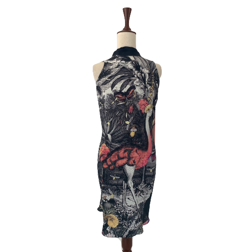 Nida Azwer Sleeveless Cross-over Printed Silk Top | Gently Used |