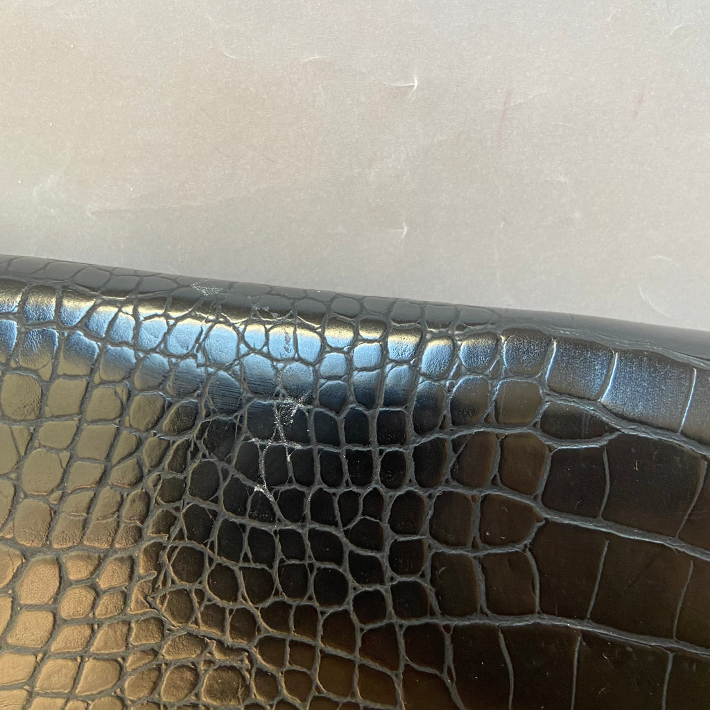 ZARA Black Croc Textured Convertible Clutch | Brand New |